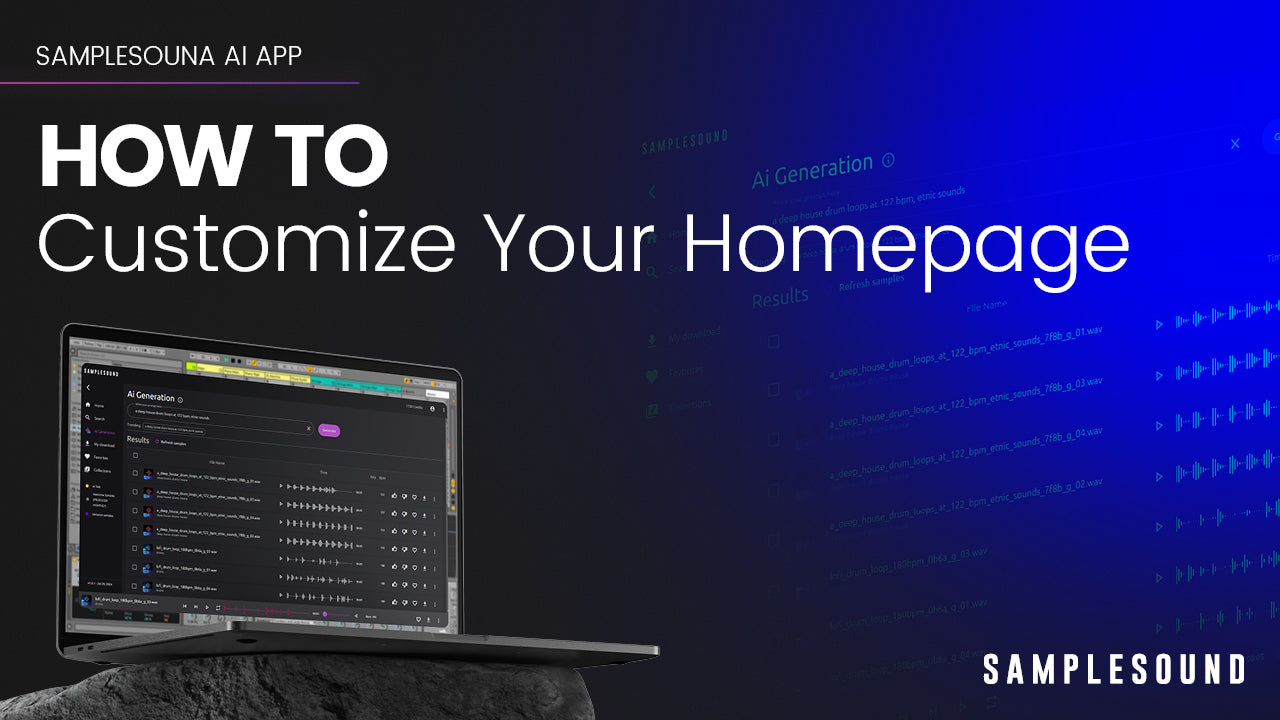 How to Customize Your Home Page in the Samplesound App
