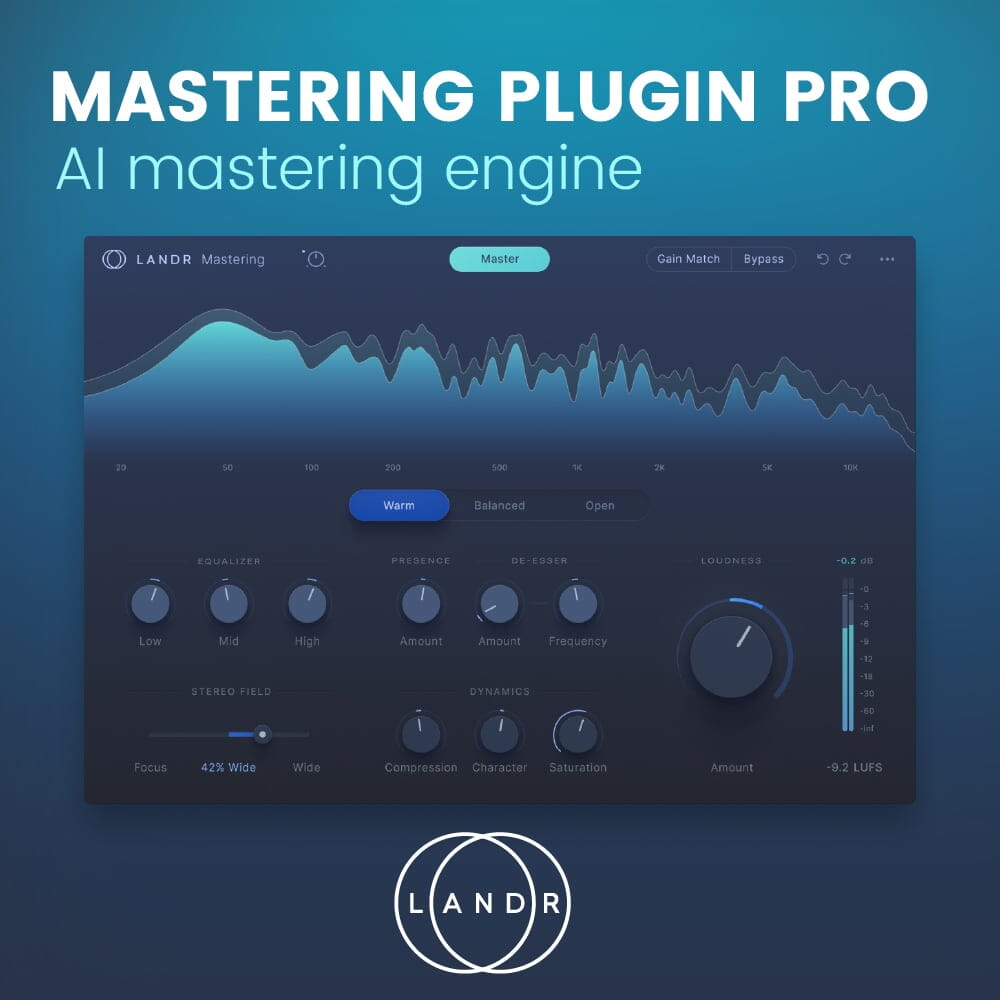LANDR Mastering Plugin PRO - Pro-Level AI mastering Engine Software & Plugins Landr