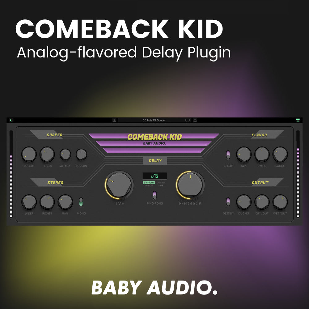 Baby Audio Comeback Kid - Analog-flavored Delay Plugin Software & Plugins Baby Audio