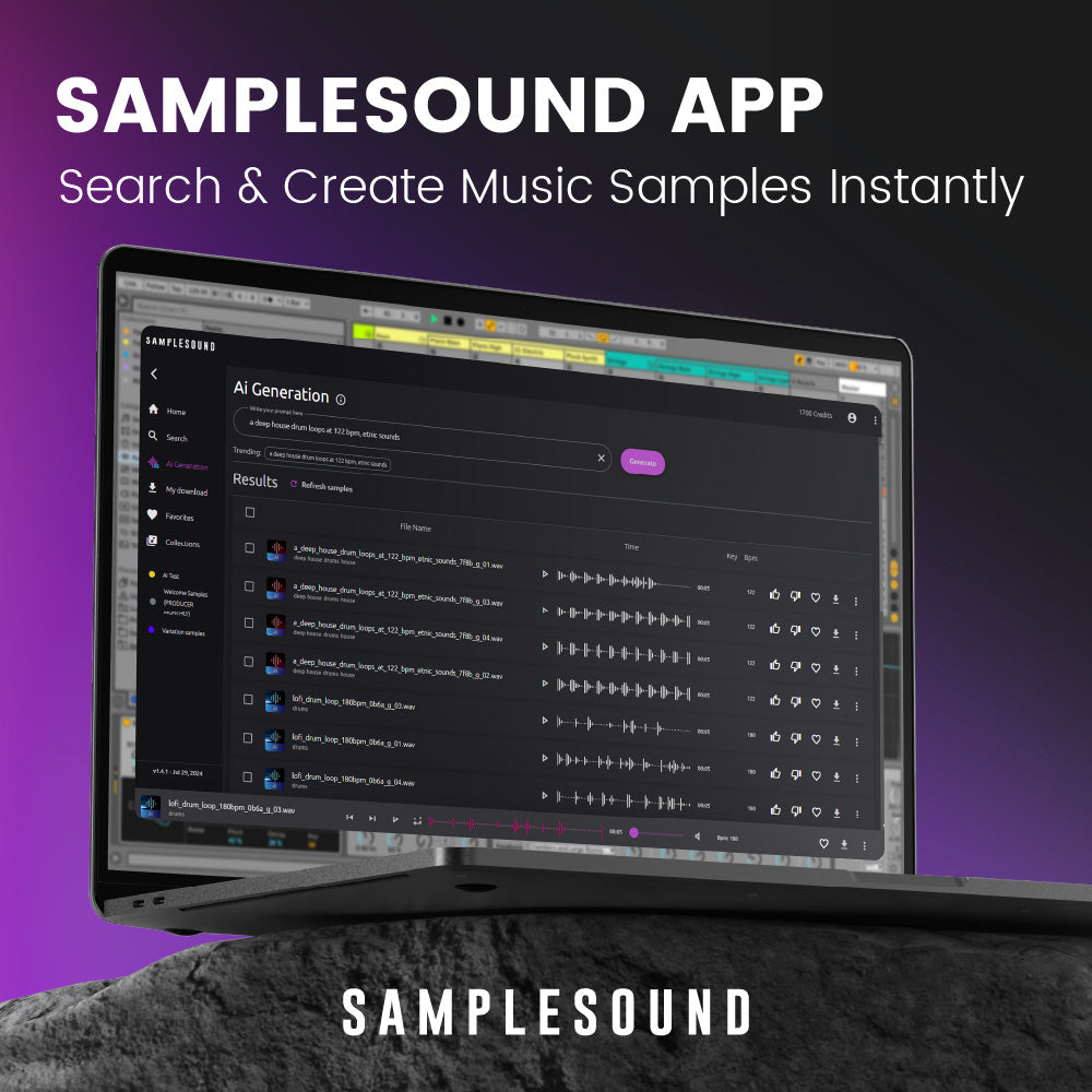 Samplesound App - Sample Library and Ai Powered Sample Generation Software & Plugins Samplesound