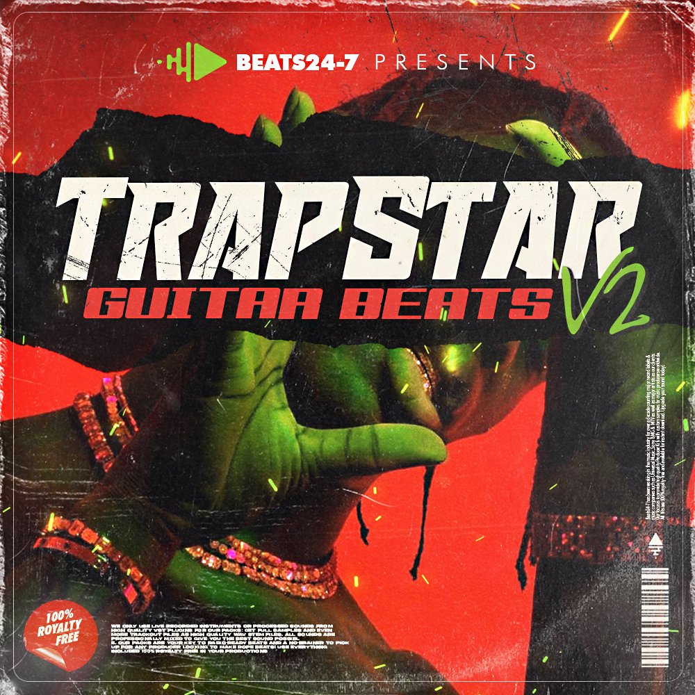 Trapstar Guitar Beats V2 - Hip Hop and Trap Sample Pack Sample Pack Beats24-7