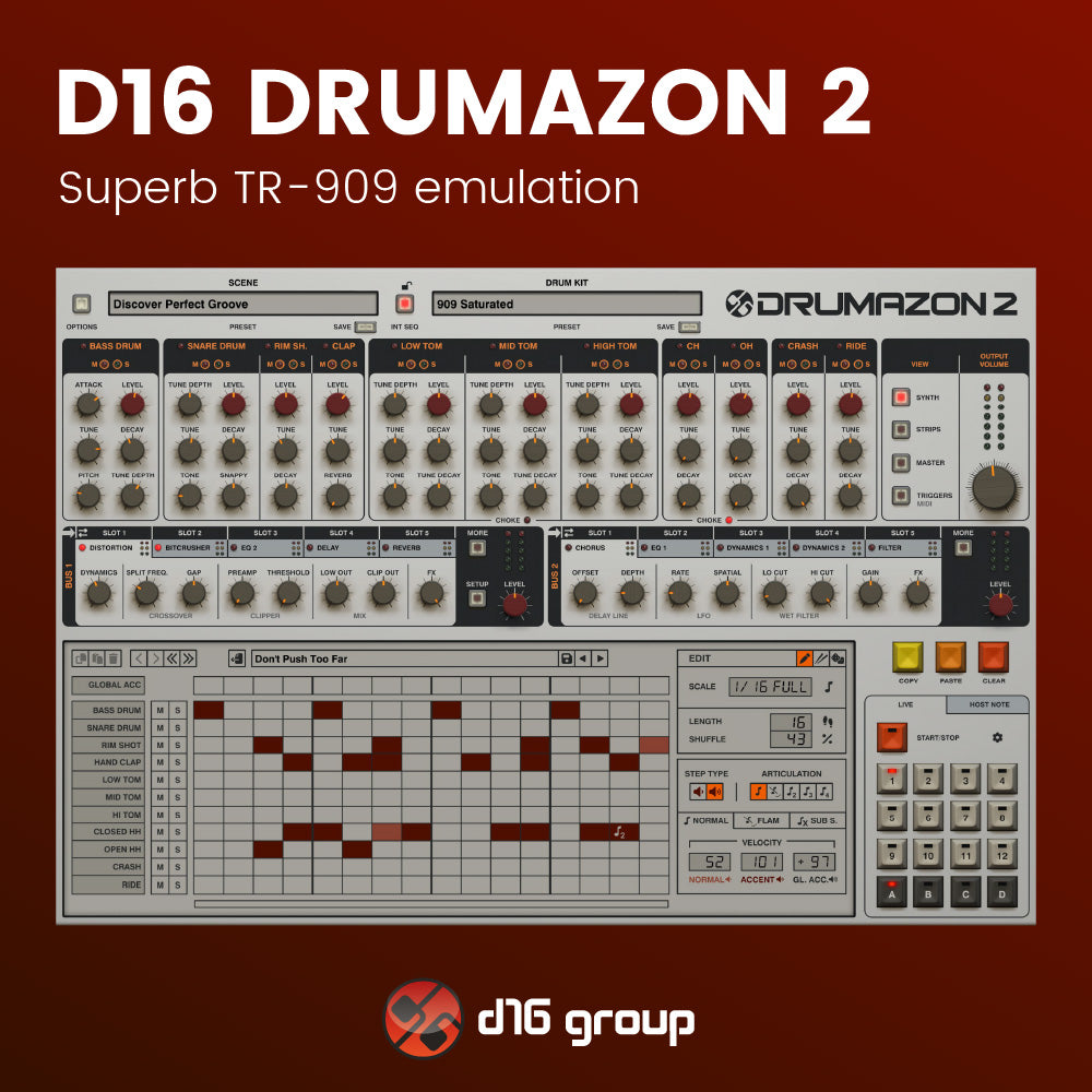 D16 Drumazon 2 - Superb TR-909 emulation